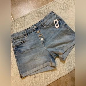 Old Navy High Waisted Button Up Jean Shorts